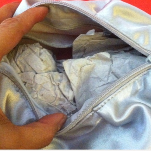 Satin Metallic Grey Mini Bag - Picture 3 of 3